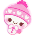 snowgirl with a pink beanie!